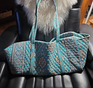 Vera Bradley Aqua Print Duffle